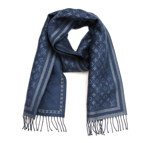 Foulard Louis vuitton in Cachemire Blu 